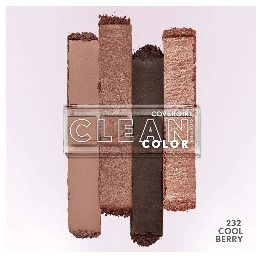 CoverGIRL Clean Fresh Clean Color Eyeshadow Quad Palette in 232 Cool Berry NWT